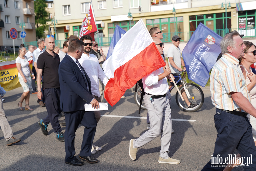 Grzegorz Braun i marsz Polska za Pokojem w Elbl�gu, fot. 25