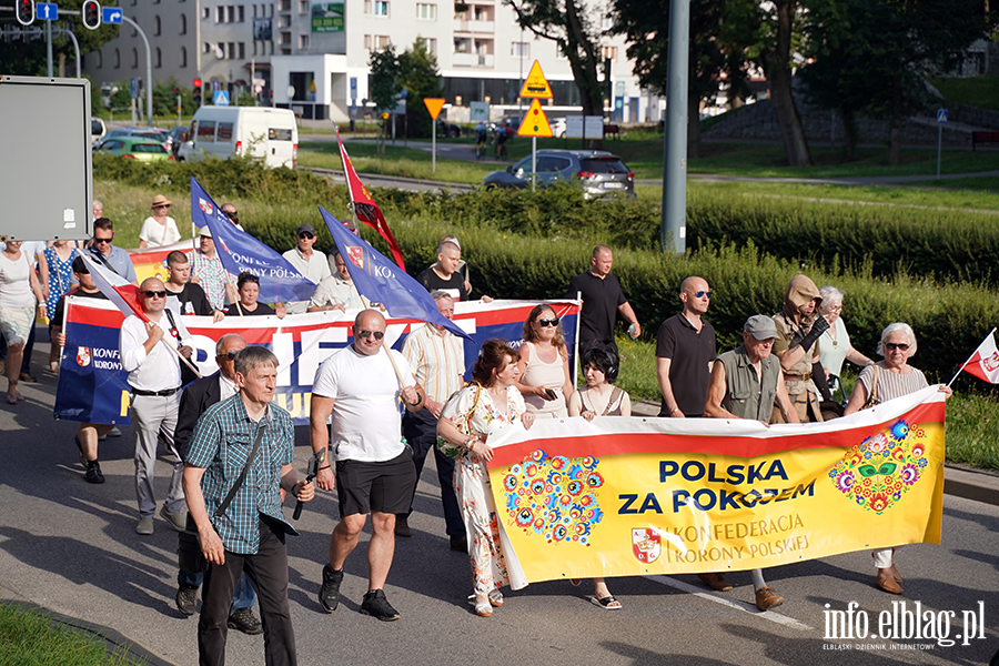 Grzegorz Braun i marsz Polska za Pokojem w Elbl�gu, fot. 31