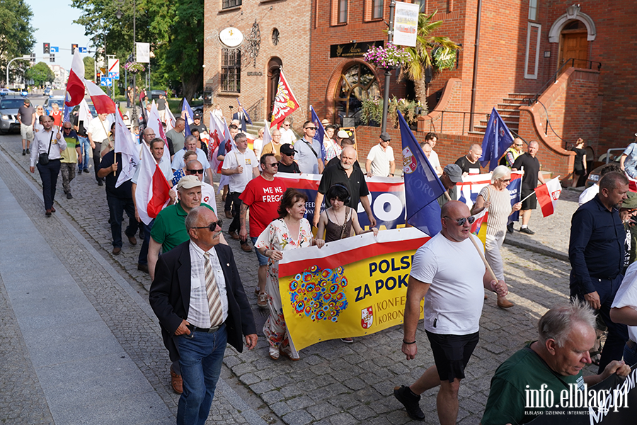Grzegorz Braun i marsz Polska za Pokojem w Elbl�gu, fot. 45