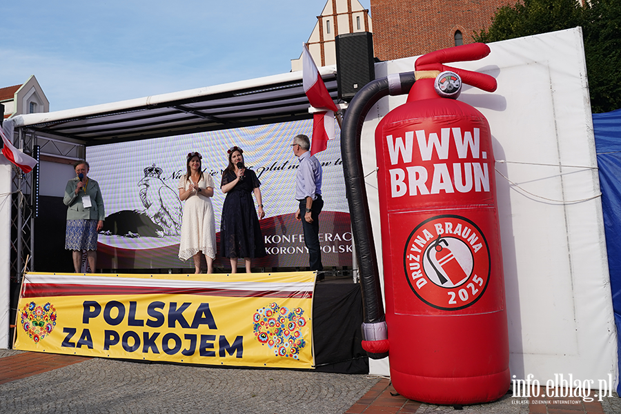 Grzegorz Braun i marsz Polska za Pokojem w Elbl�gu, fot. 66
