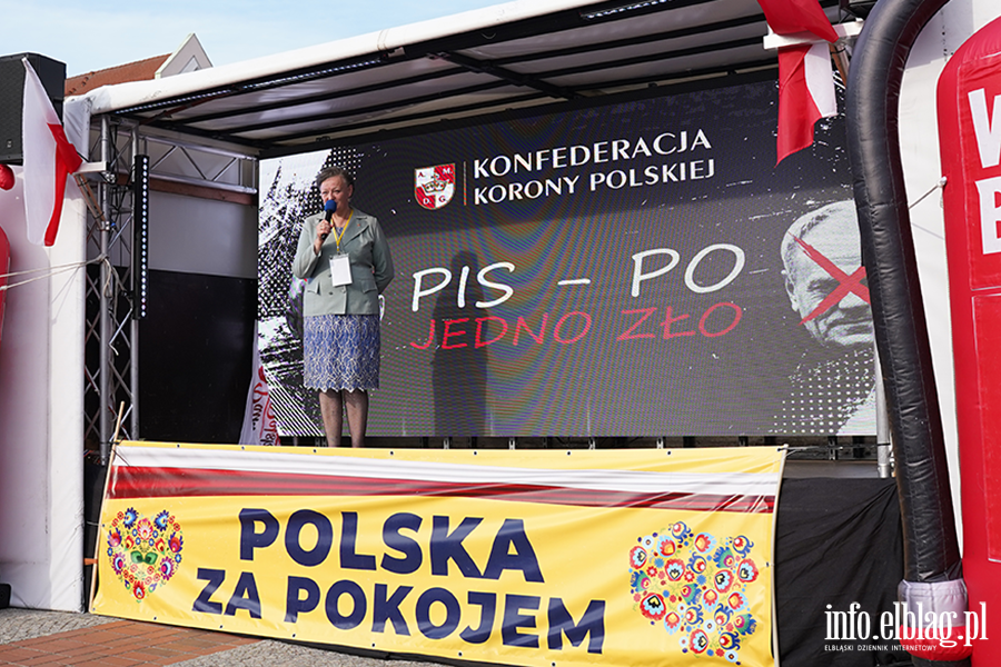 Grzegorz Braun i marsz Polska za Pokojem w Elbl�gu, fot. 70