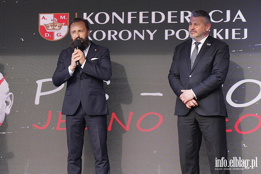 Grzegorz Braun i marsz Polska za Pokojem w Elbl�gu, fot. 71