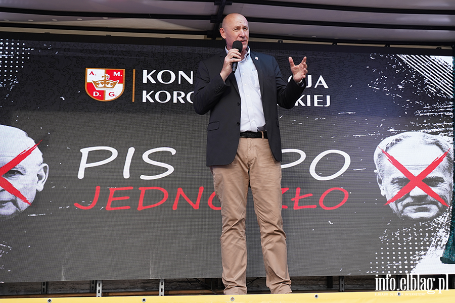 Grzegorz Braun i marsz Polska za Pokojem w Elbl�gu, fot. 84