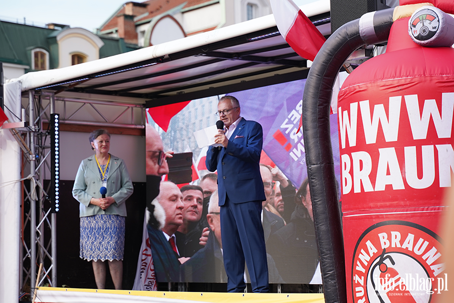 Grzegorz Braun i marsz Polska za Pokojem w Elbl�gu, fot. 90
