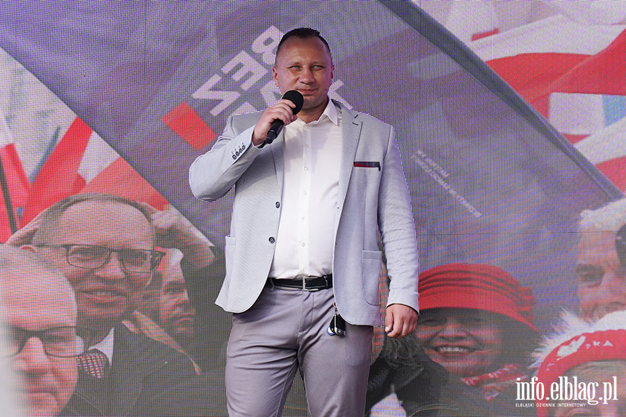 Grzegorz Braun i marsz Polska za Pokojem w Elbl�gu, fot. 91
