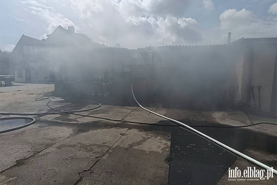 Po�ar pomieszczenia gospodarczego – Braniewo , fot. 10