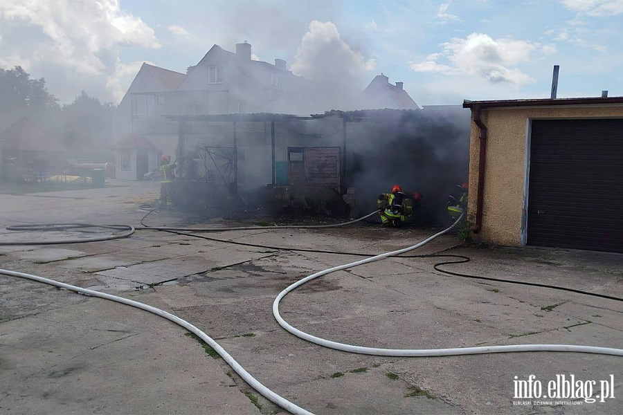 Po�ar pomieszczenia gospodarczego – Braniewo , fot. 12