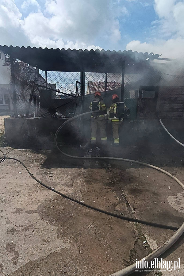 Po�ar pomieszczenia gospodarczego – Braniewo , fot. 14