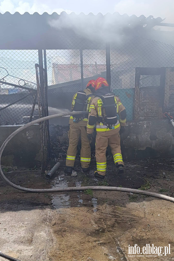Po�ar pomieszczenia gospodarczego – Braniewo , fot. 15