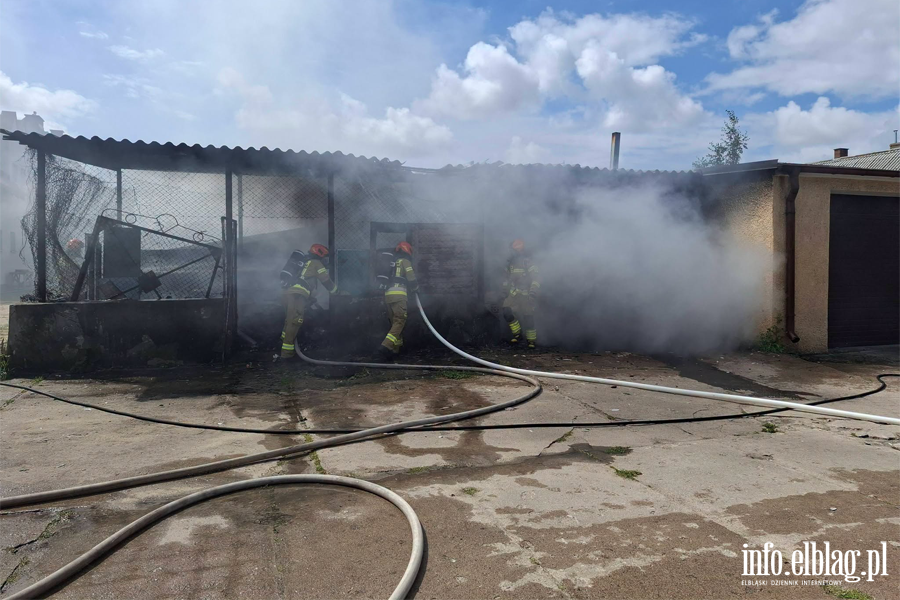Po�ar pomieszczenia gospodarczego – Braniewo , fot. 20