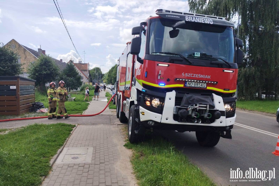 Po�ar pomieszczenia gospodarczego – Braniewo , fot. 22