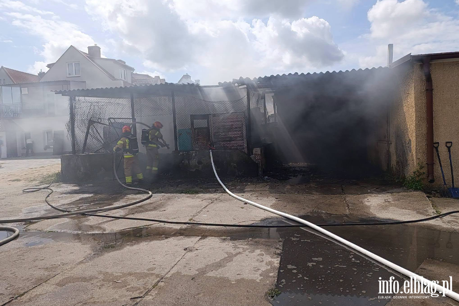 Po�ar pomieszczenia gospodarczego – Braniewo , fot. 23