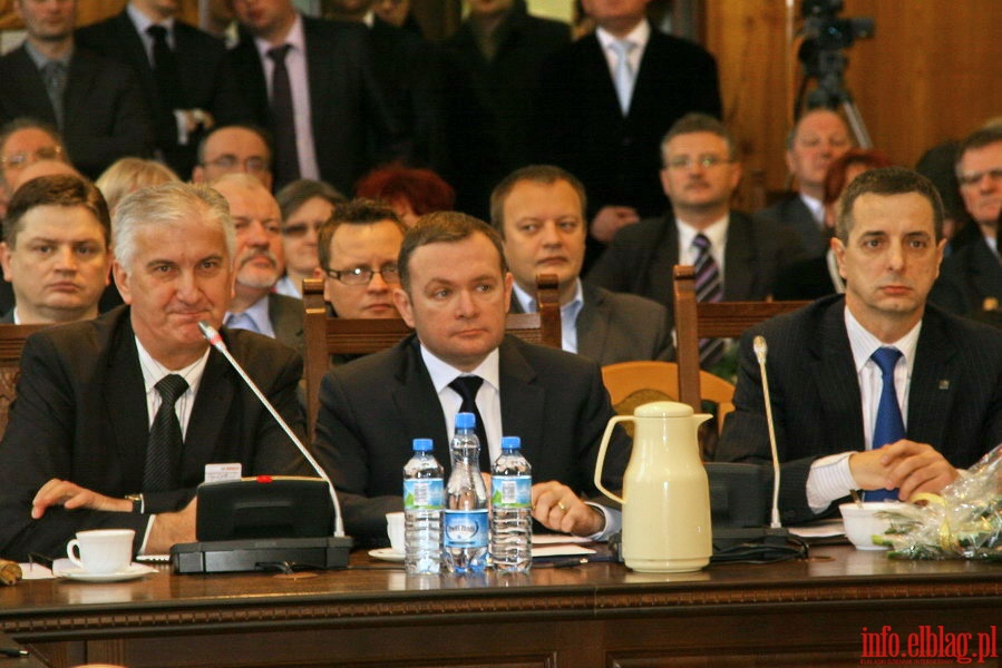 Wybór przewodniczącego Rady Miejskiej oraz zaprzysiężenie Grzegorza Nowaczyka na prezydenta Elbląga, fot. 6