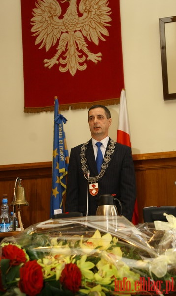 Wybór przewodniczącego Rady Miejskiej oraz zaprzysiężenie Grzegorza Nowaczyka na prezydenta Elbląga, fot. 22