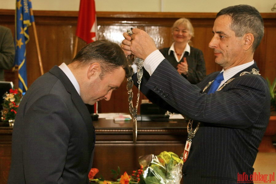 Wybr przewodniczcego Rady Miejskiej oraz zaprzysienie Grzegorza Nowaczyka na prezydenta Elblga, fot. 25