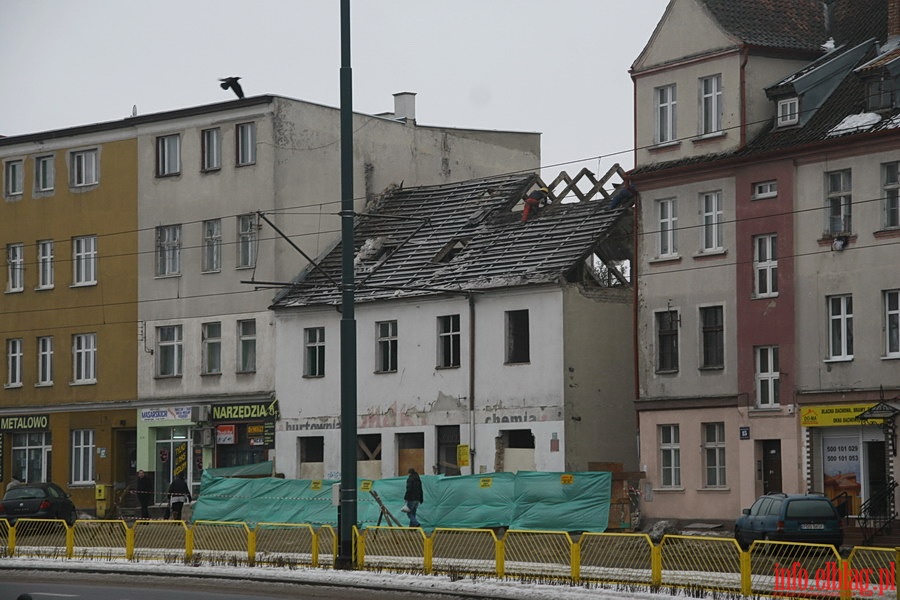 Rozbirka budynku mieszkalnego przy ul. Grobla w. Jerzego 16, fot. 1