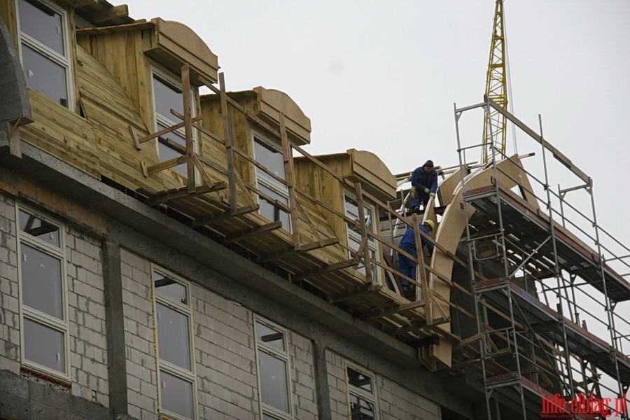 Budowa Hotelu Elblg na Starym Miecie - zawieszenie wiechy, fot. 11