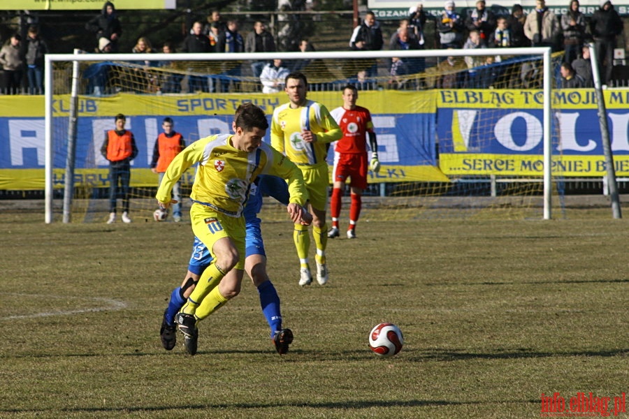 Mecz 20 kolejki II ligi: Olimpia Elblg - Ruch Wysokie Mazowieckie 2-0, fot. 1