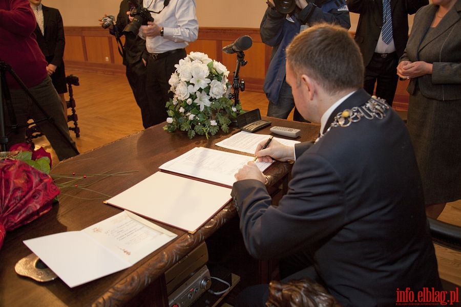 Pierwszy ślub w Elbląskich Kamieniczkach udzielony przez Prezydenta, fot. 22
