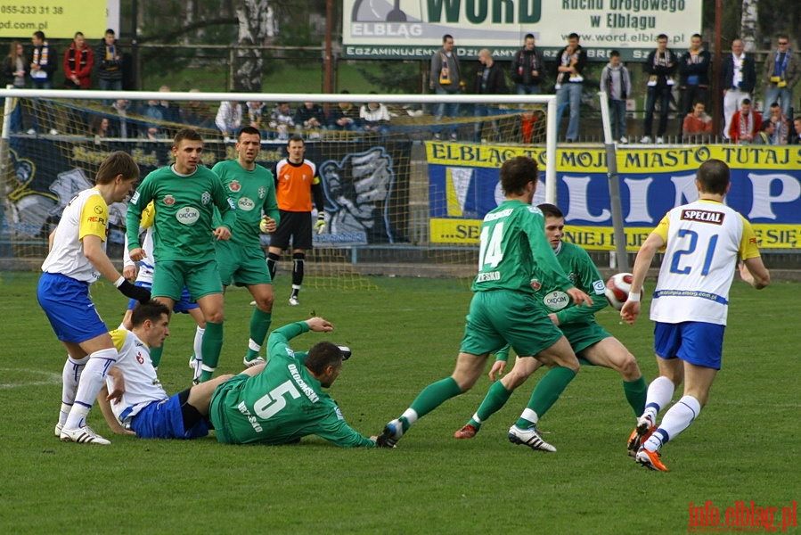 Mecz 24 kolejki II ligi: Olimpia Elblg - Okocimski Brzesko 1-0, fot. 1