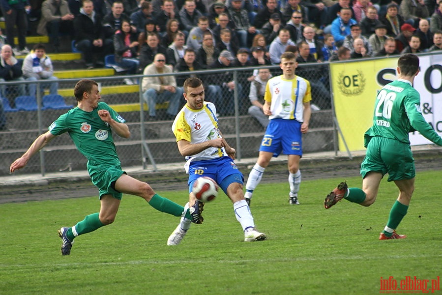 Mecz 24 kolejki II ligi: Olimpia Elbląg - Okocimski Brzesko 1-0, fot. 6