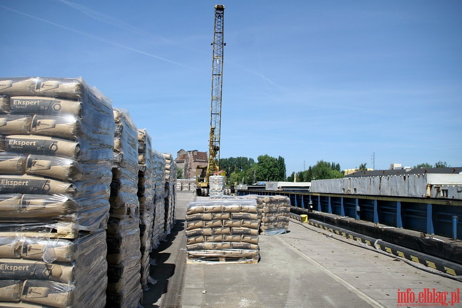 Przeładunek materiałów budowlanych w Porcie Elbląg, fot. 5