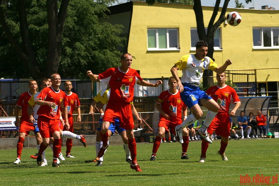 Mecz 33 kolejki II ligi: Olimpia Elblg - Sok Sokka 1-1, fot. 1