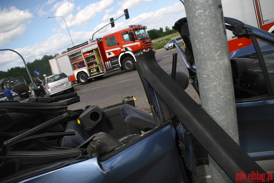Wypadek na obwodnicy Elbląga przy wlocie ul. Żuławskiej, fot. 10