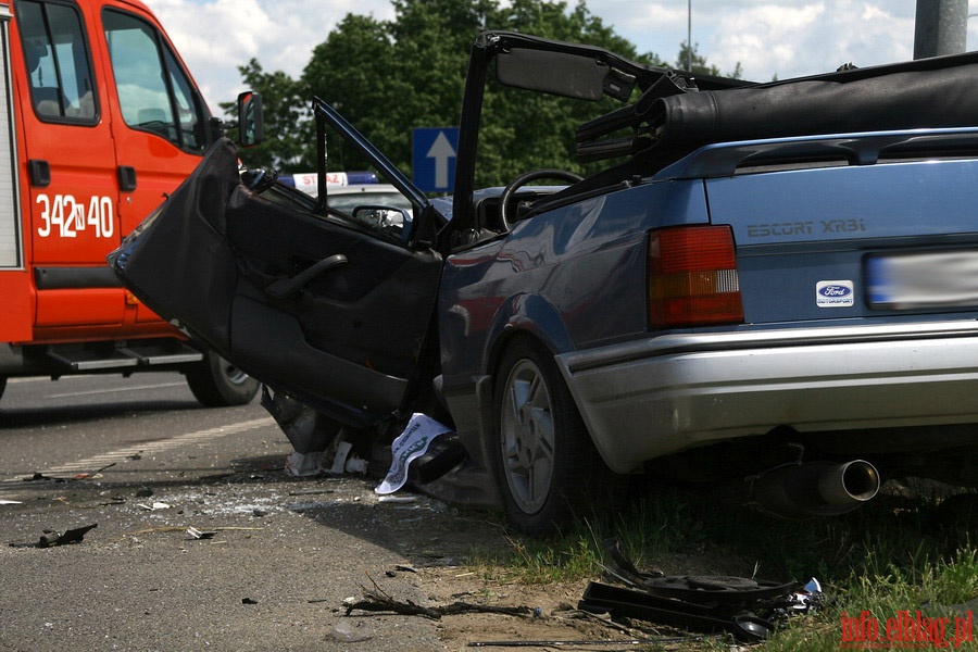 Wypadek na obwodnicy Elblga przy wlocie ul. uawskiej, fot. 11