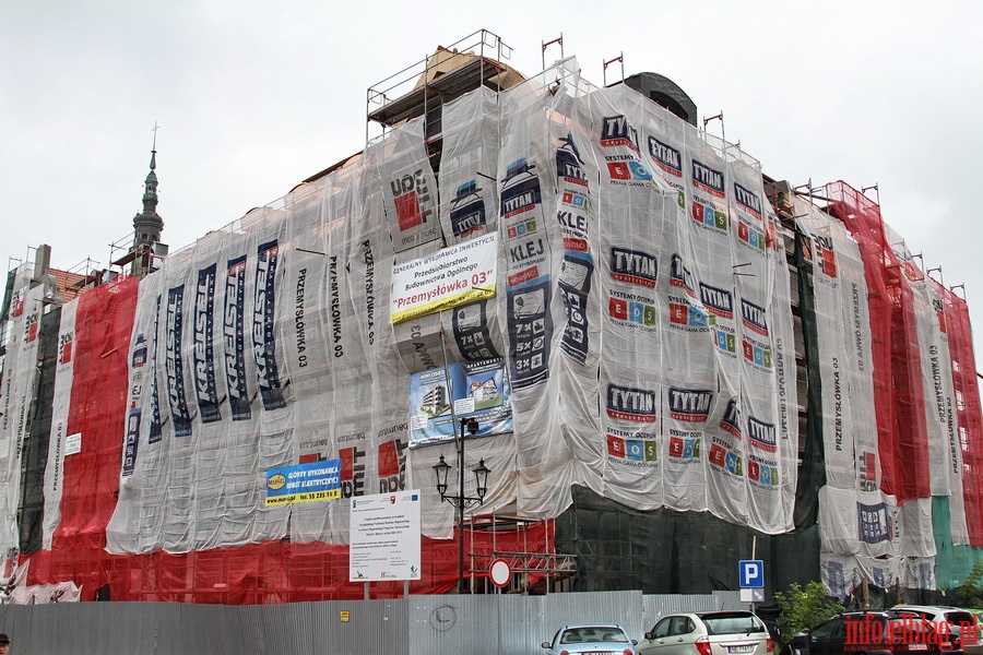 Budowa Hotelu ELBLG na Starym Miecie - monta konstrukcji dachu nad dziedzicem, fot. 22