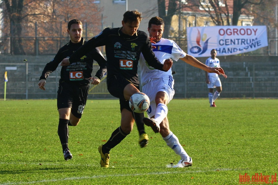 Mecz 18 kolejki I ligi: Olimpia Elblg - Bogdanka czna 1-0, fot. 1