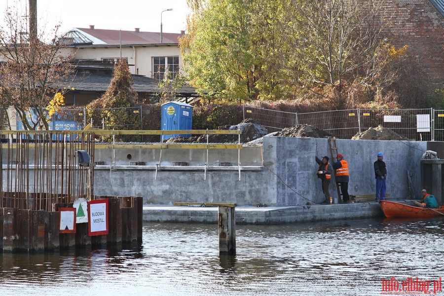 Budowa mostw zwodzonych na rzece Elblg, fot. 1