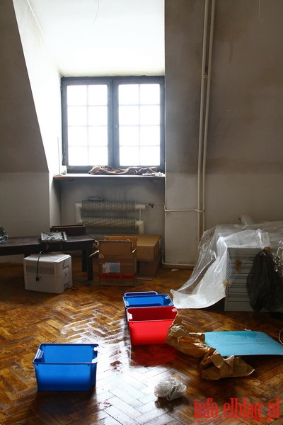 Elbląskie Muzeum zalane wodą po awarii instalacji hydrantowej, fot. 12