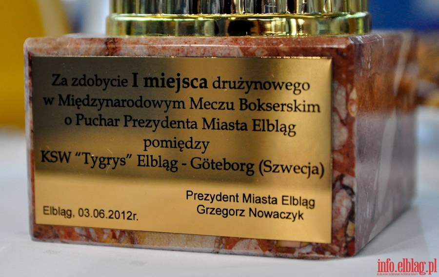 Międzynarodowy Mecz Bokserski o Puchar Prezydenta Elbląga - KSW „Tygrys” vs Angered Boxing Club Göteborg (Szwecja), fot. 37