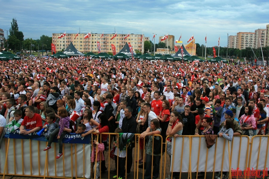Mecz Polska-Czechy w Elbląskiej Stefie Kibica (16.06.2012), fot. 22