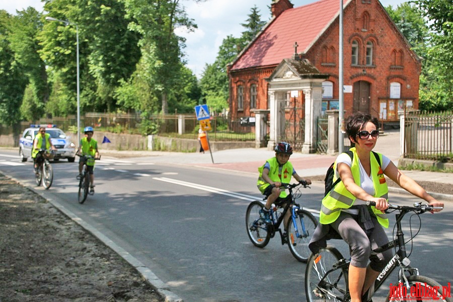 Drugi przejazd rowerowy prezydenta Grzegorza Nowaczyka i elblan, fot. 24