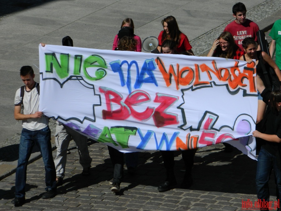 Strajk okupacyjny przed Ratuszem Staromiejskim, fot. 1