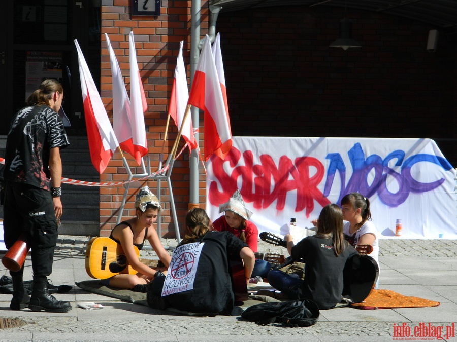 Strajk okupacyjny przed Ratuszem Staromiejskim, fot. 25