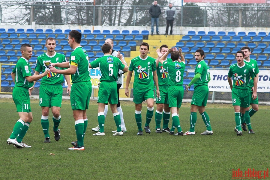 II liga: Olimpia Elbląg - Pelikan Łowicz 1:1, fot. 6