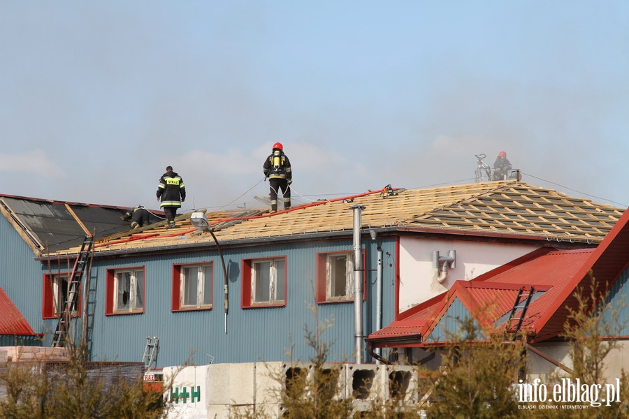 Poar hali magazynowej w Gronowie Grnym (27.03.2013r.), fot. 1