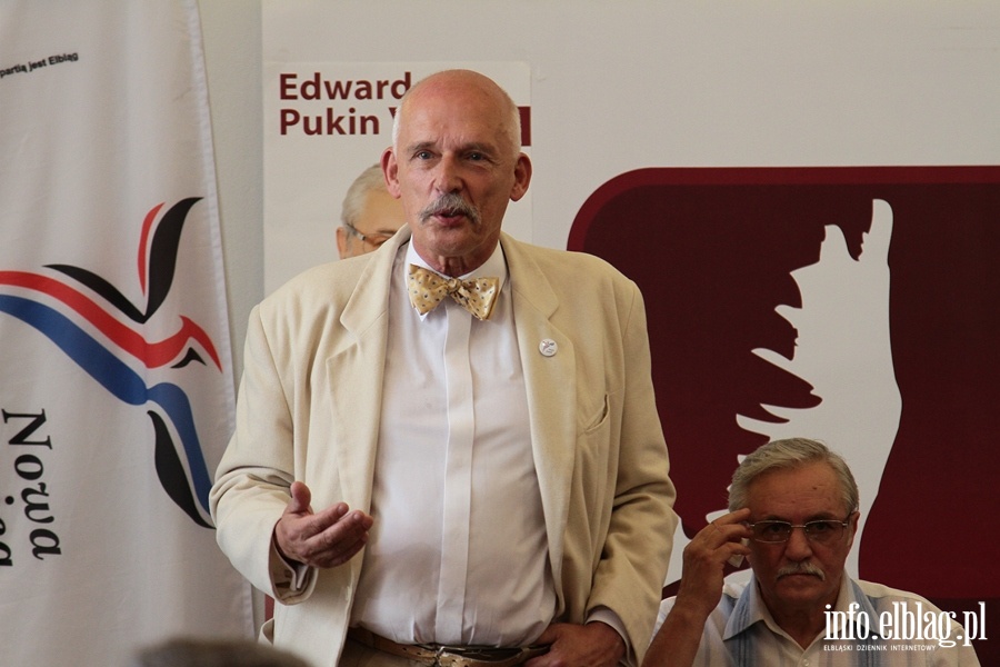 Do Elblga przyjecha Janusz Korwin- Mikke, fot. 7