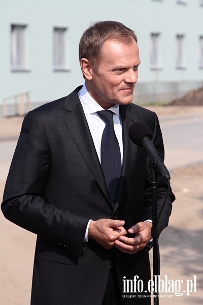 Premier RP Donald Tusk odwiedził Elbląg, fot. 1