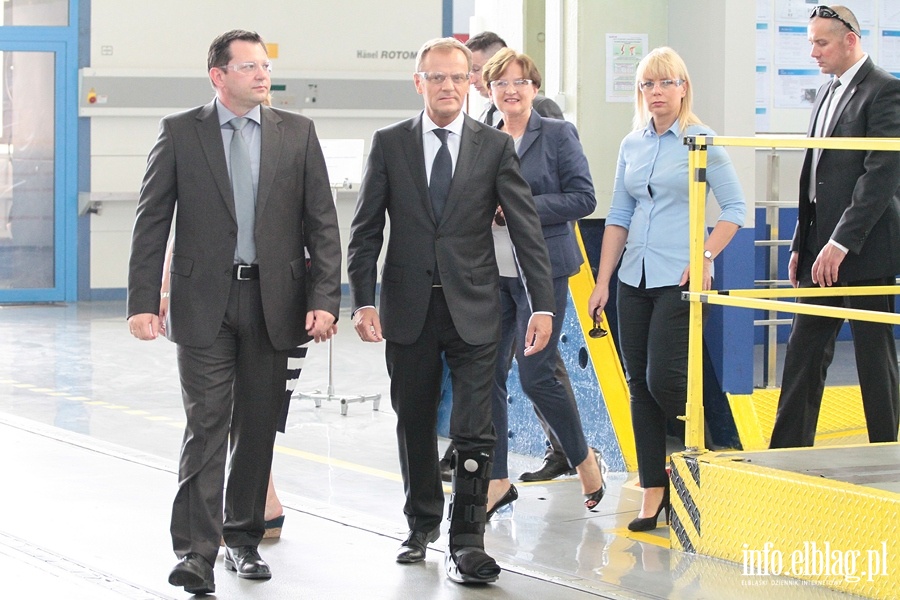 Premier RP Donald Tusk odwiedził Elbląg, fot. 9