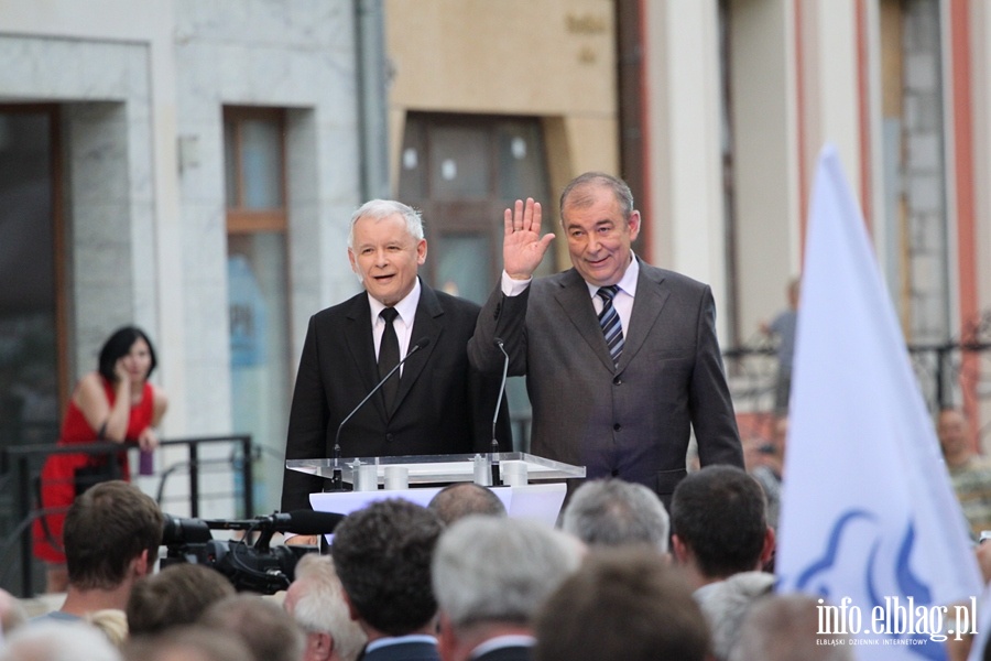 Konferencja prasowa i spotkanie z Elblążanami z udziałem Jarosława Kaczyńskiego, fot. 19