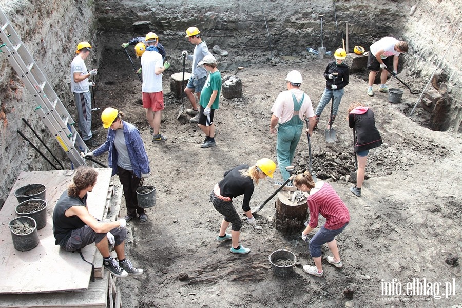 Wykopaliska na dziedzicu elblskiego Muzeum Archeologiczno-Historycznego, fot. 2