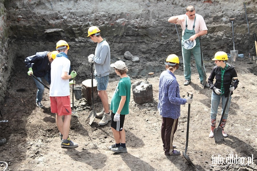 Wykopaliska na dziedzicu elblskiego Muzeum Archeologiczno-Historycznego, fot. 4