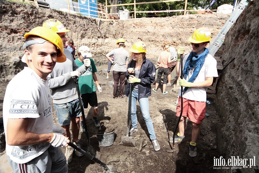 Wykopaliska na dziedzicu elblskiego Muzeum Archeologiczno-Historycznego, fot. 14