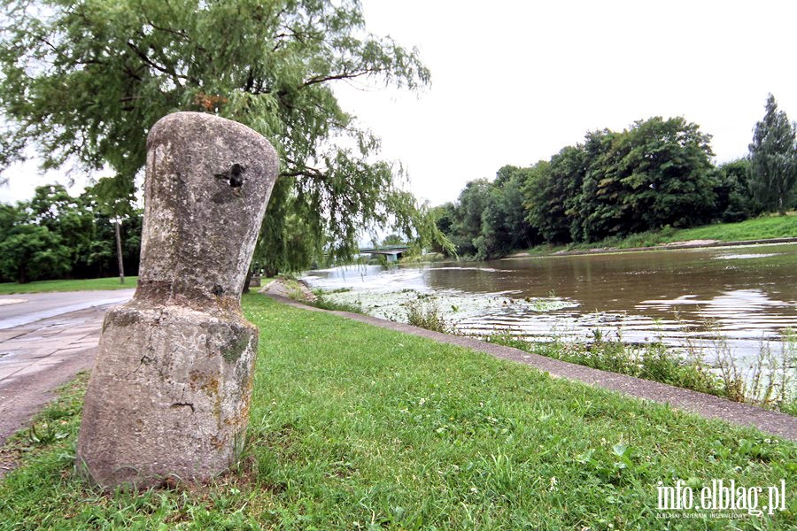 Bulwar Zygmunta Augusta - niewyremontowana cz prawego brzegu rzeki Elblg, fot. 3