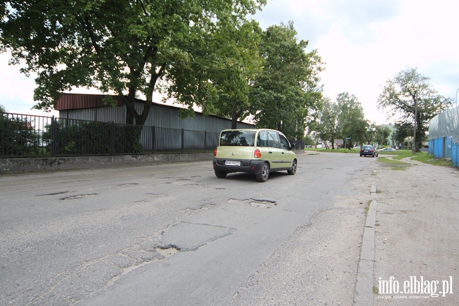 Stan elbląskich jezdni na dzień 13.08.2013 r., fot. 2