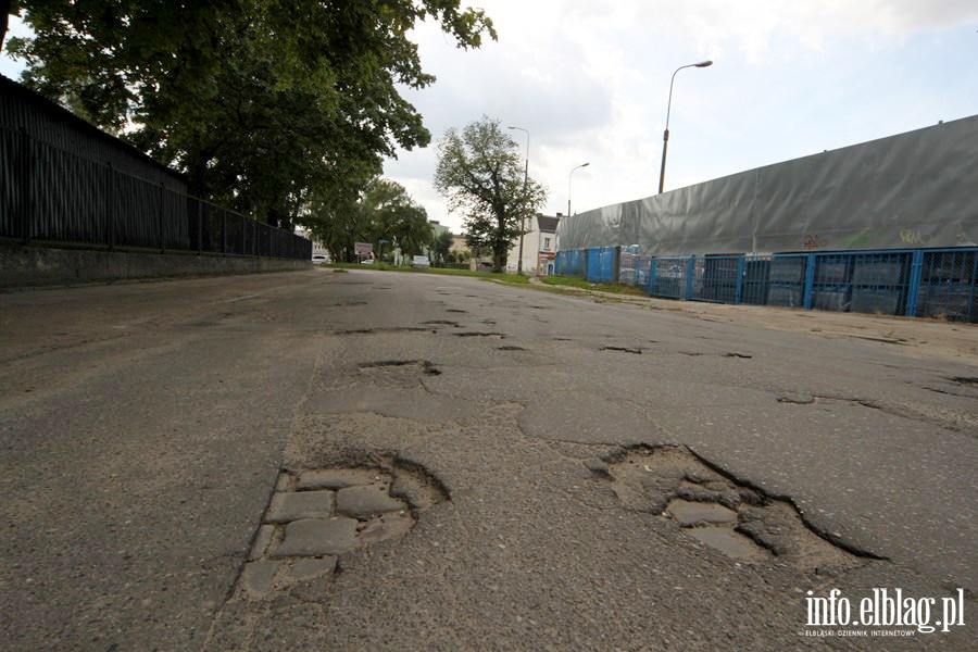 Stan elbląskich jezdni na dzień 13.08.2013 r., fot. 5
